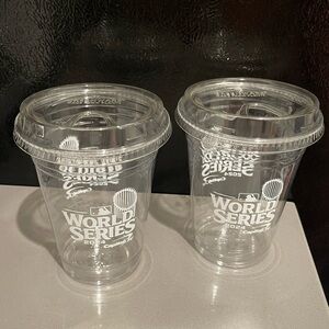 2x MLB x Capital One 2024 World Series Clear Cafe Cups with Sippy Lids